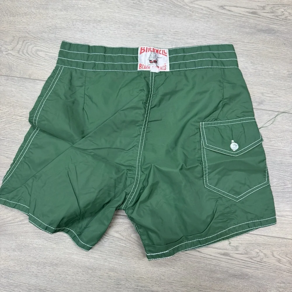 VTG‎ Birdwell Beach Britches Green Swim Trunks Men's Short FLAW Pocket